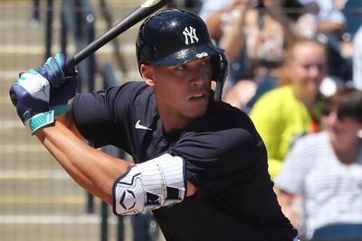Aaron Judge in his batting stance