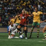 CanWNT Player, Adriana Leon in the Jamaica vs CanWNT Game
