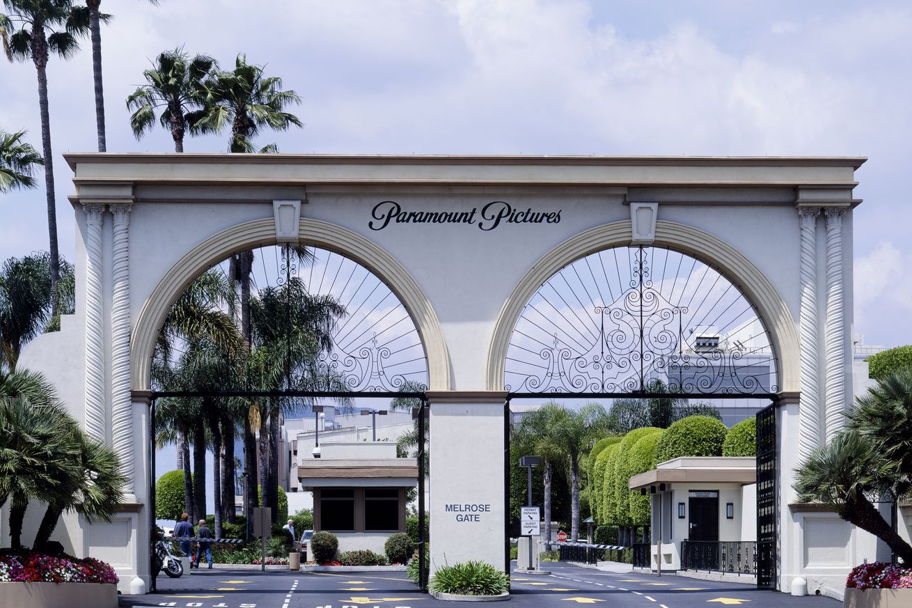 Paramount Pictures entrance gate, Hollywood, Los Angeles, California