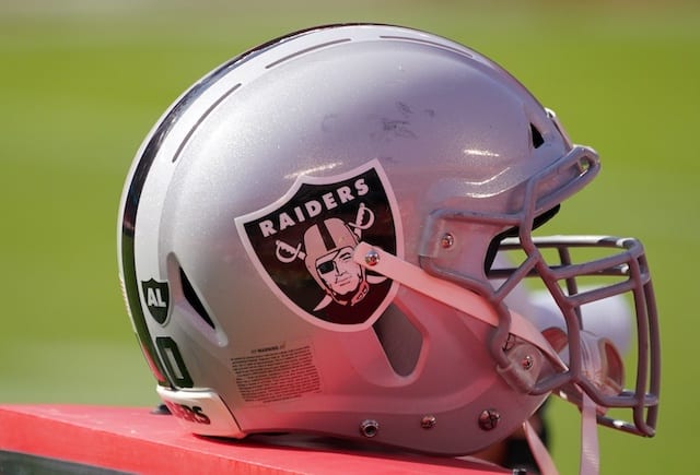 Denny Medley-USA TODAY Sports Raiders helmet