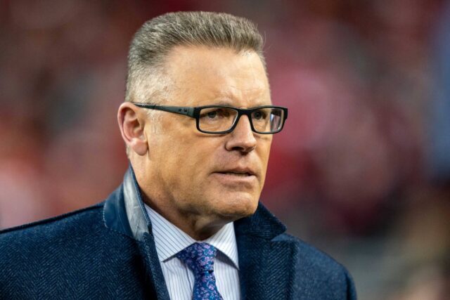January 19, 2020; Santa Clara, California, USA; Howie Long during the third quarter in the NFC Championship Game between the San Francisco 49ers and the Green Bay Packers at Levi's Stadium. Mandatory Credit: Kyle Terada-USA TODAY Sports Howie Long, Raiders