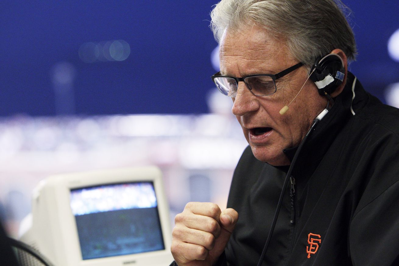 Duane Kuiper in the broadcast booth. 