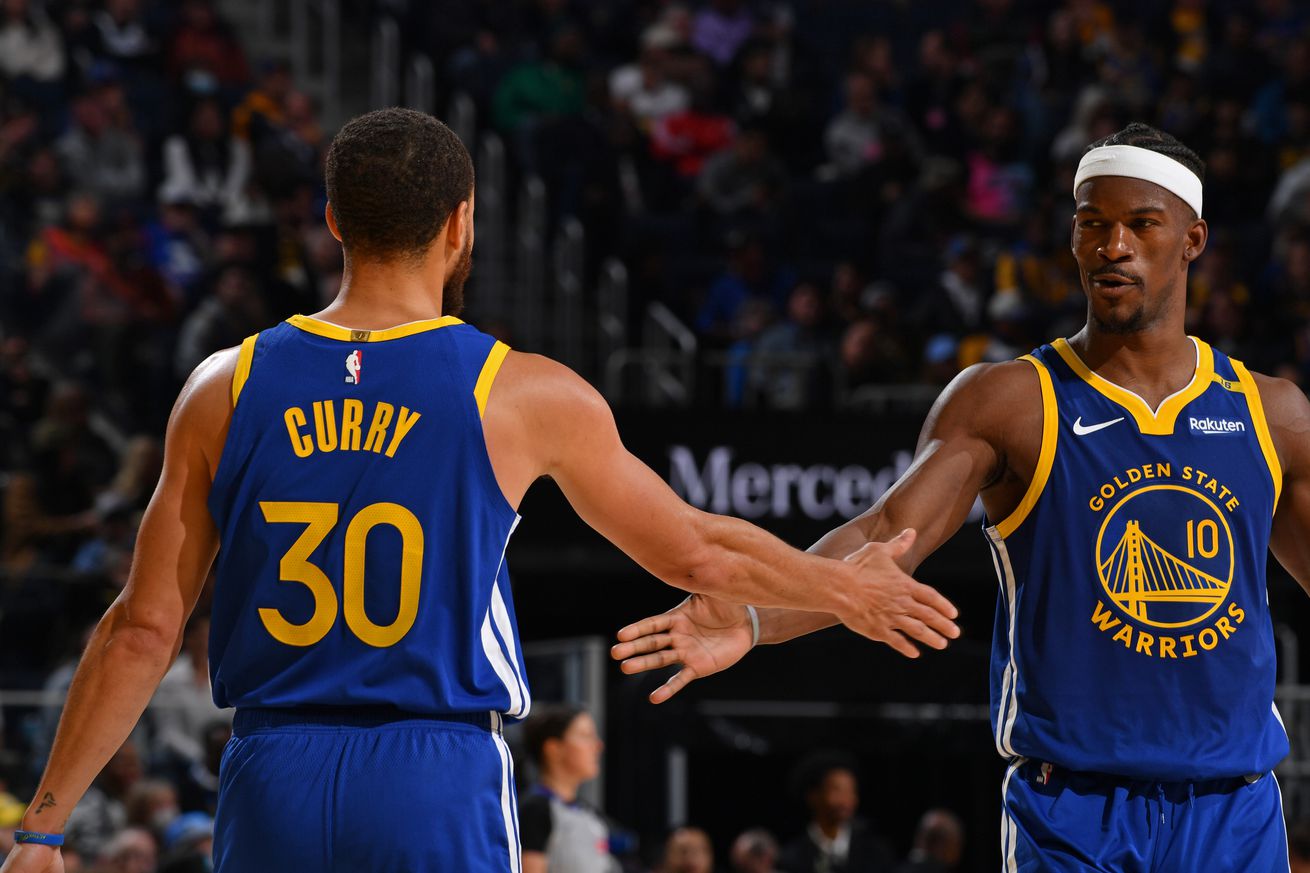 Steph Curry Jimmy Butler Dallas Mavericks v Golden State Warriors
