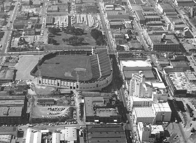 Aerial Photo of Seals Stadium and the Hamm;s Beer Brewery, June 25, 1957 sealsstadium