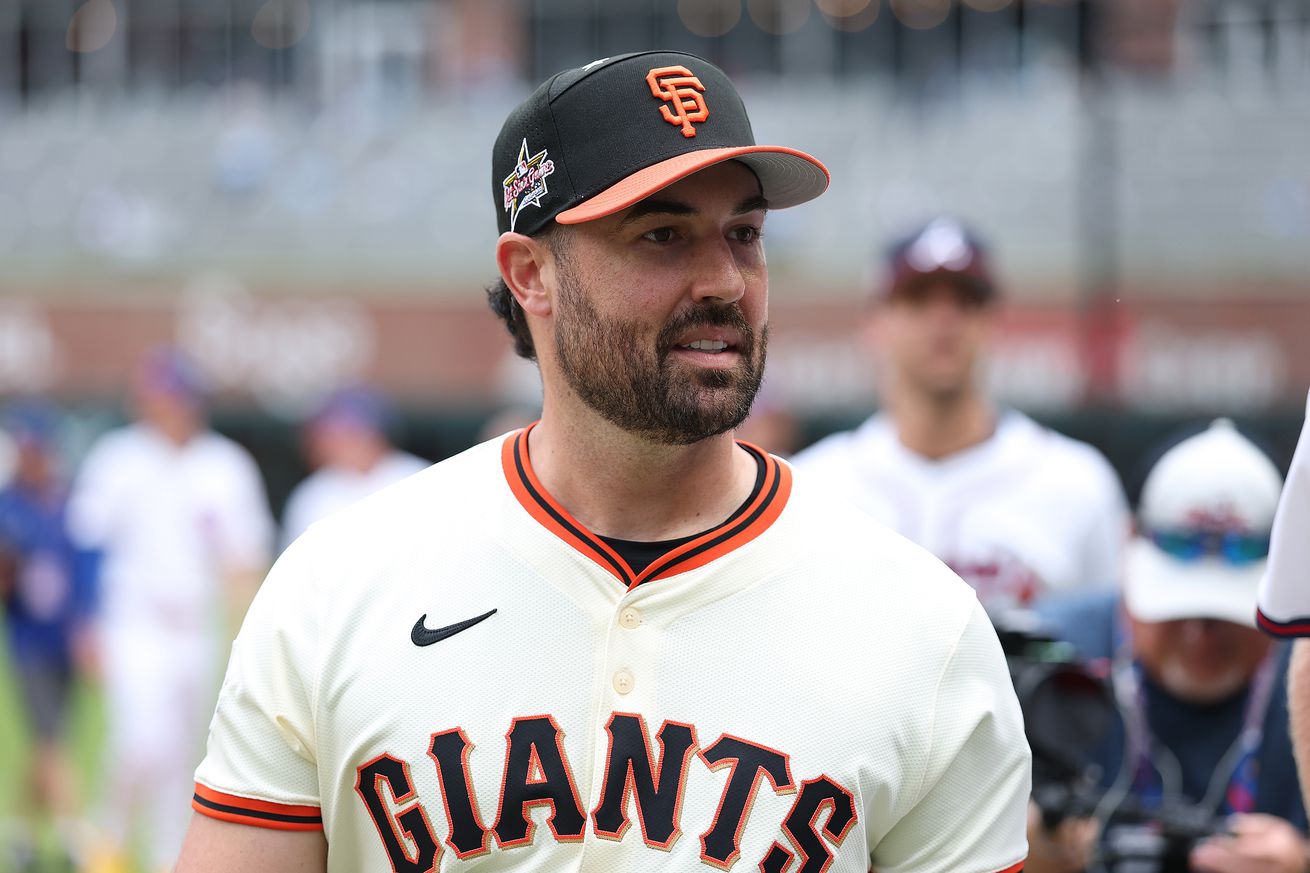 Robbie Ray smiling at the All-Star Game.
